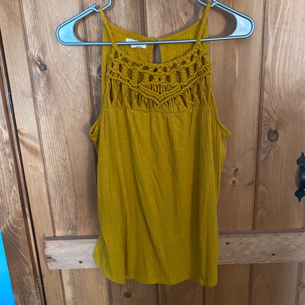 Maurices Yellow knitted tank